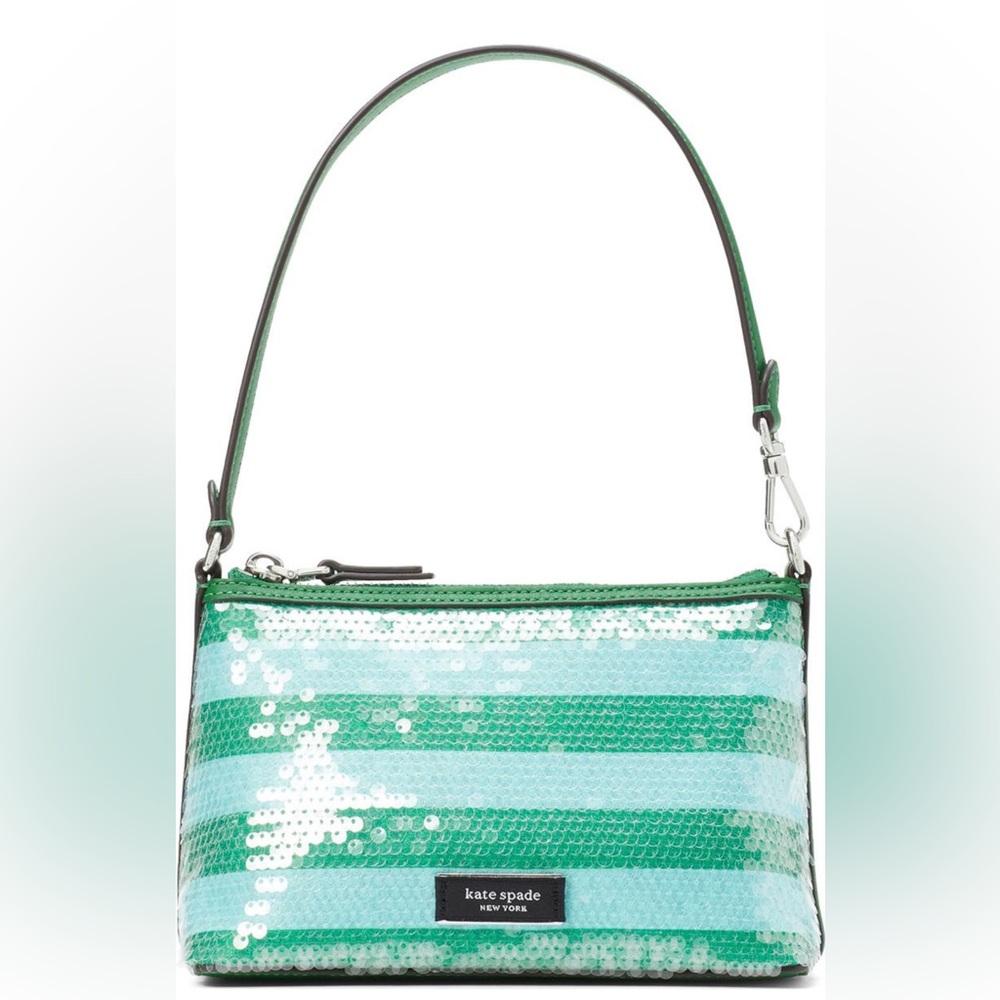 Kate Spade Seaside Stripe Sequin East West Shoulder Bag